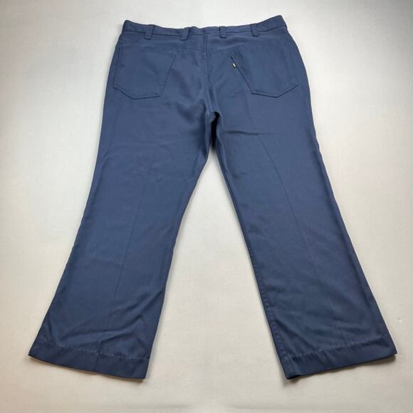 Vintage Levis Sta-Prest Pants Mens 42 Navy Blue Chino Straight Leg Slacks 80s - Picture 4 of 16